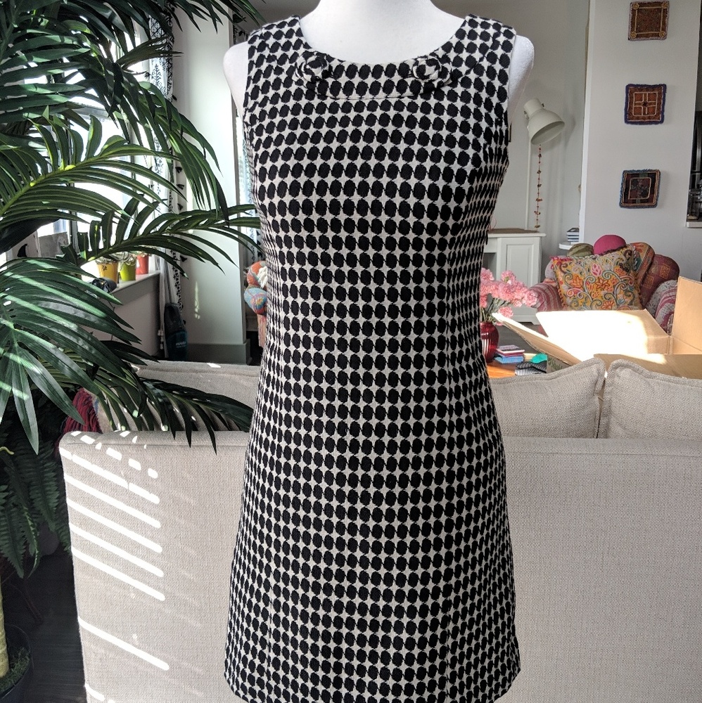 Loft 60s Style Black and White dress